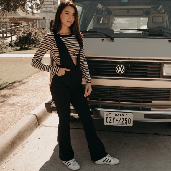 BLACK JUMPSUIT OVERALL - Picture 3 of 8